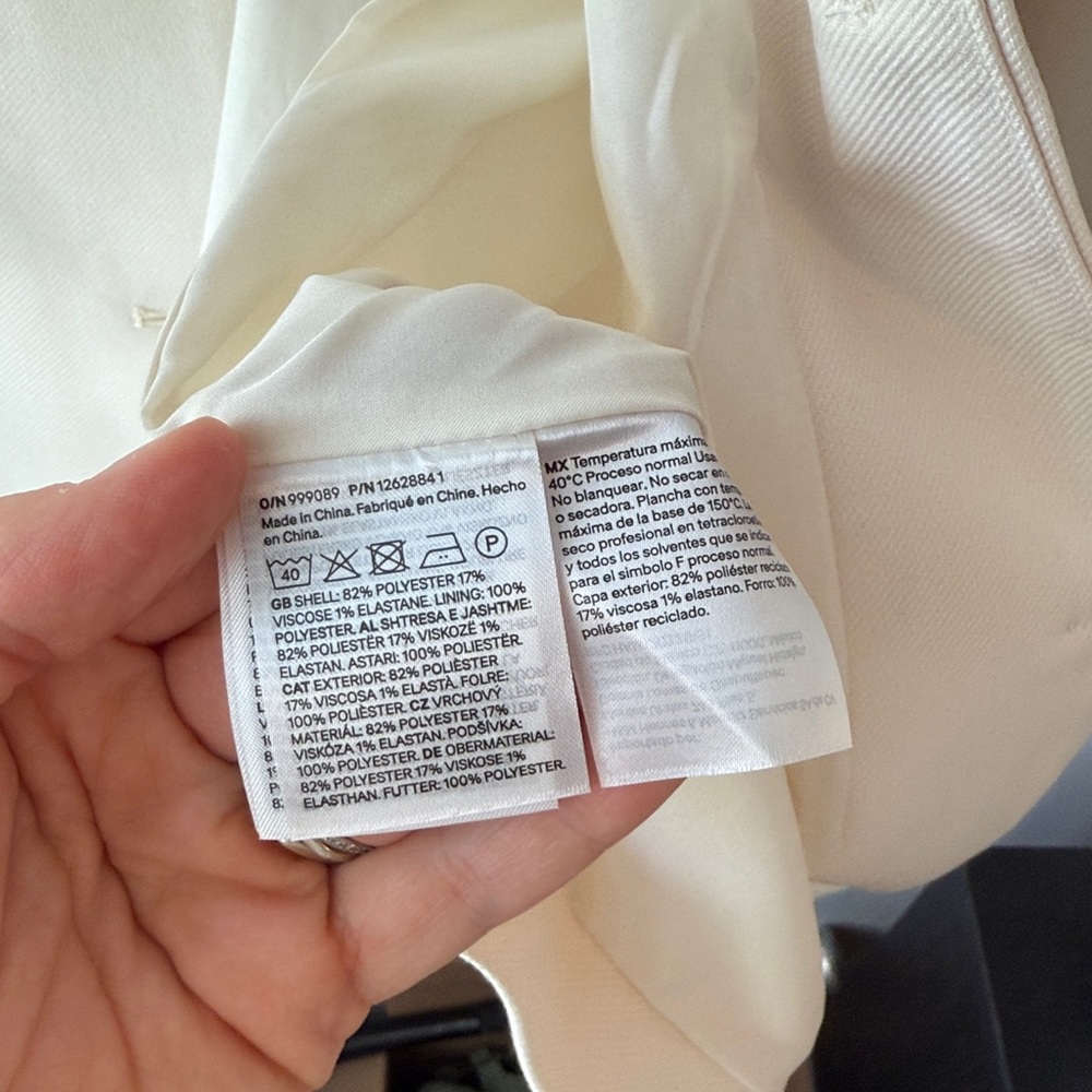 H&M A-line Cream Coat NWT - Picture 6 of 9